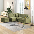 84.75 L-förmiges 5-Sitzer-Sofa mit Stauraum-Ottomane, 2-in-1 Ausziehsofa für das Wohnzimmer