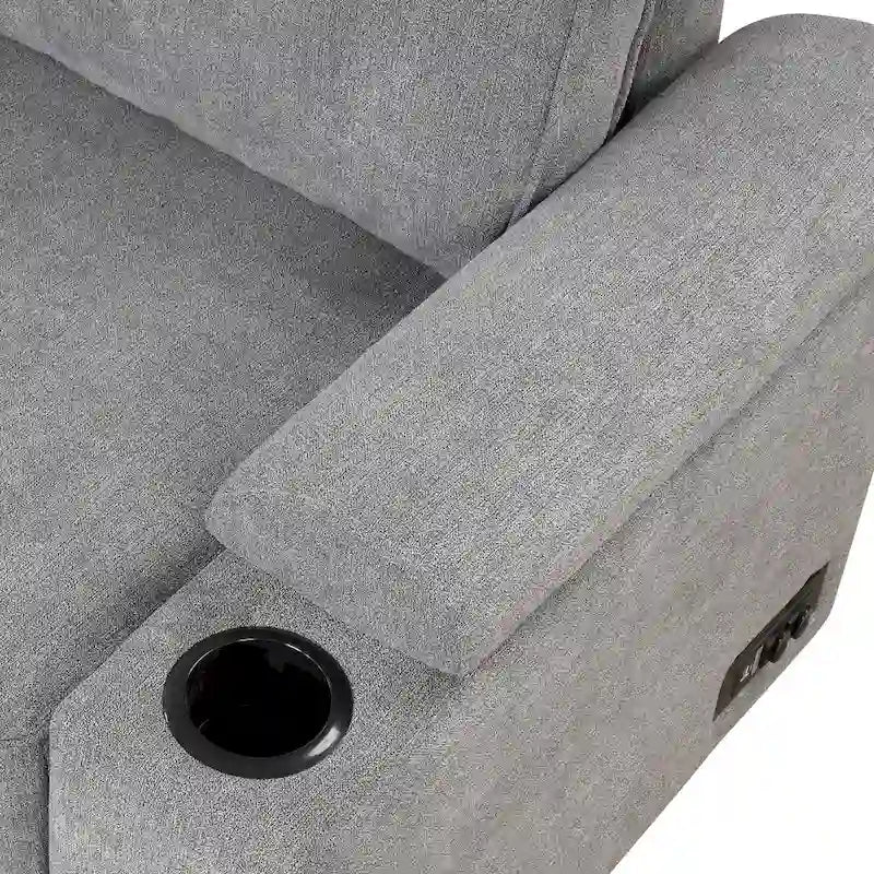 84.75 L-förmiges 5-Sitzer-Sofa mit Stauraum-Ottomane, 2-in-1 Ausziehsofa für das Wohnzimmer