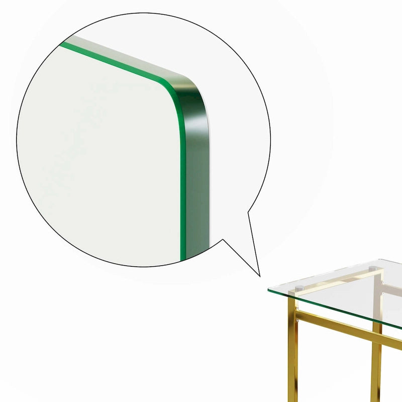 Minimalistischer rechteckiger Esstisch aus Glas