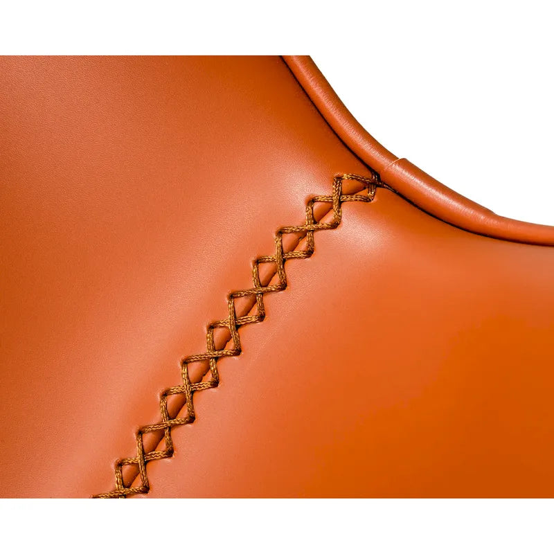 Moderner Esszimmerstuhl aus Cognac-Öko-Leder (2er-Set)