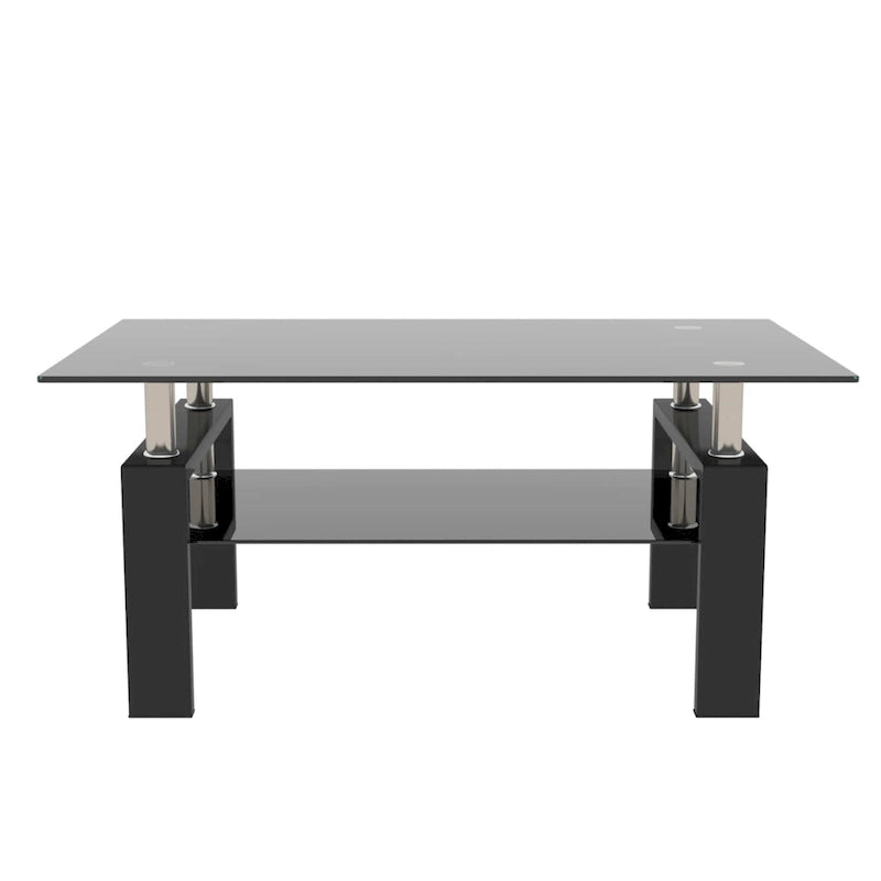 Rechteckiger Couchtisch aus Glas