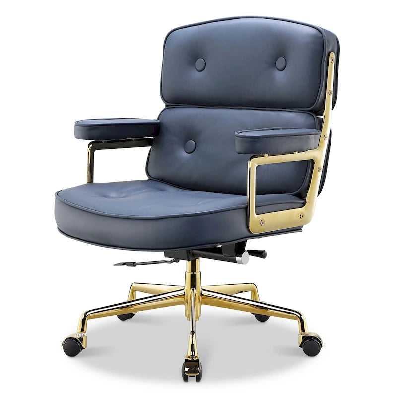 Lobby Lordosenstütze Höhenverstellbarer ergonomischer Bürostuhl aus Leder