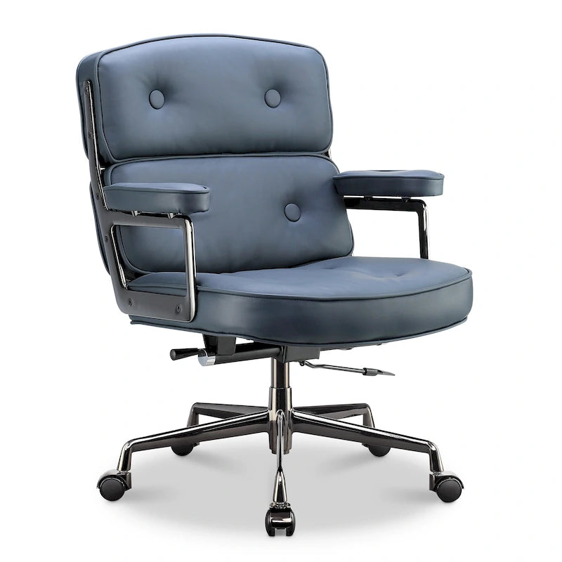 Lobby Lordosenstütze Höhenverstellbarer ergonomischer Bürostuhl aus Leder