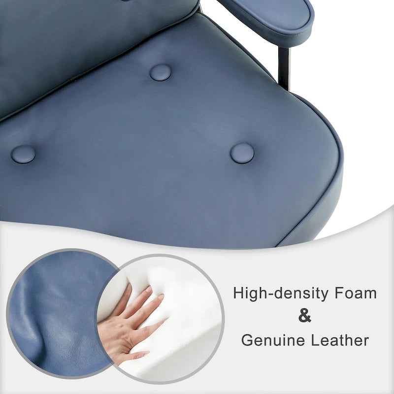 Lobby Lordosenstütze Höhenverstellbarer ergonomischer Bürostuhl aus Leder