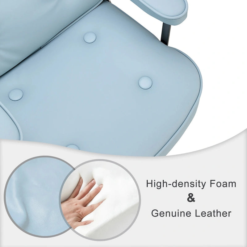 Lobby Lordosenstütze Höhenverstellbarer ergonomischer Bürostuhl aus Leder
