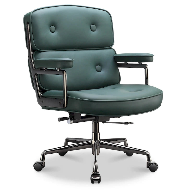 Lobby Lordosenstütze Höhenverstellbarer ergonomischer Bürostuhl aus Leder