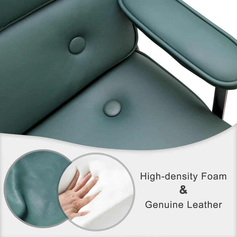 Lobby Lordosenstütze Höhenverstellbarer ergonomischer Bürostuhl aus Leder