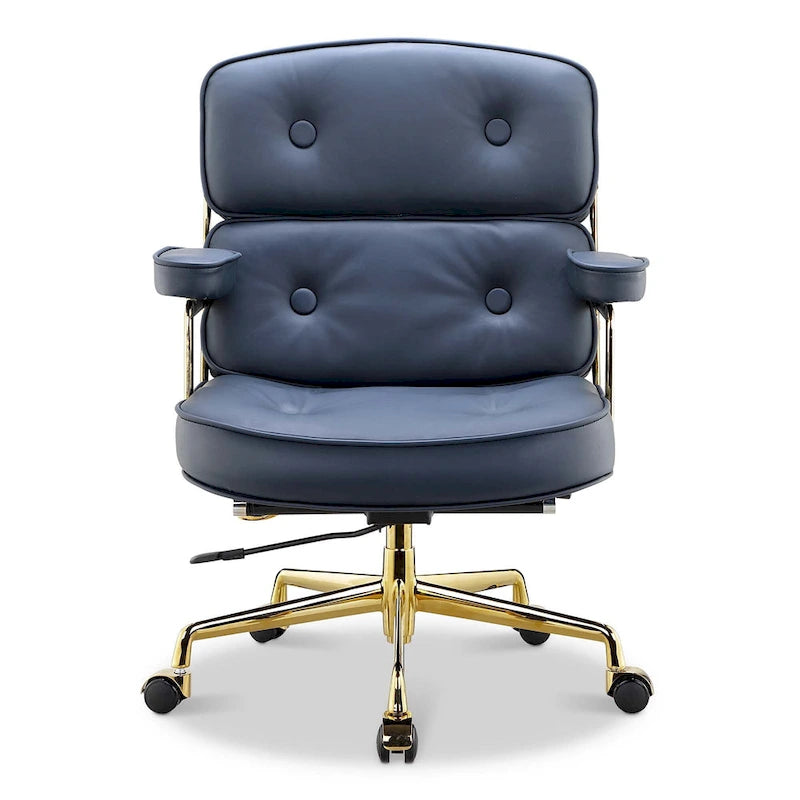 Lobby Lordosenstütze Höhenverstellbarer ergonomischer Bürostuhl aus Leder
