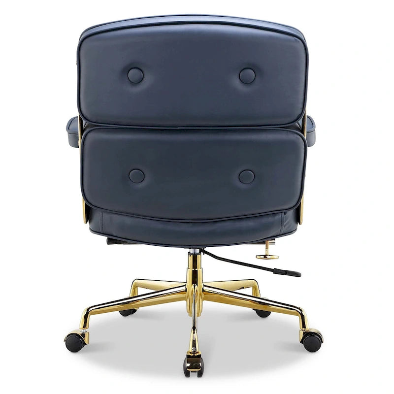 Lobby Lordosenstütze Höhenverstellbarer ergonomischer Bürostuhl aus Leder