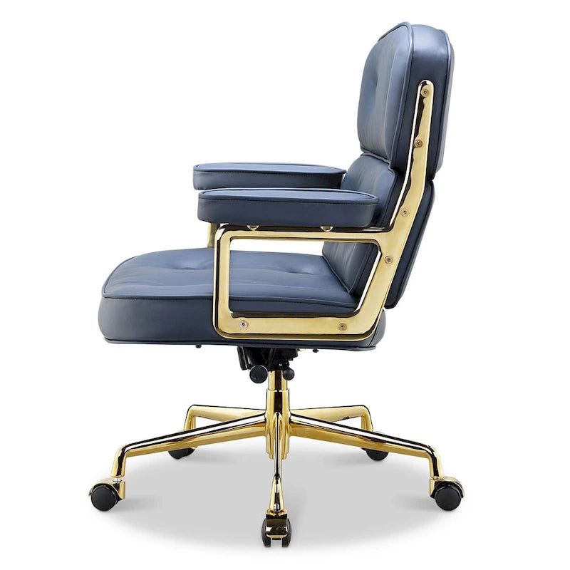 Lobby Lordosenstütze Höhenverstellbarer ergonomischer Bürostuhl aus Leder
