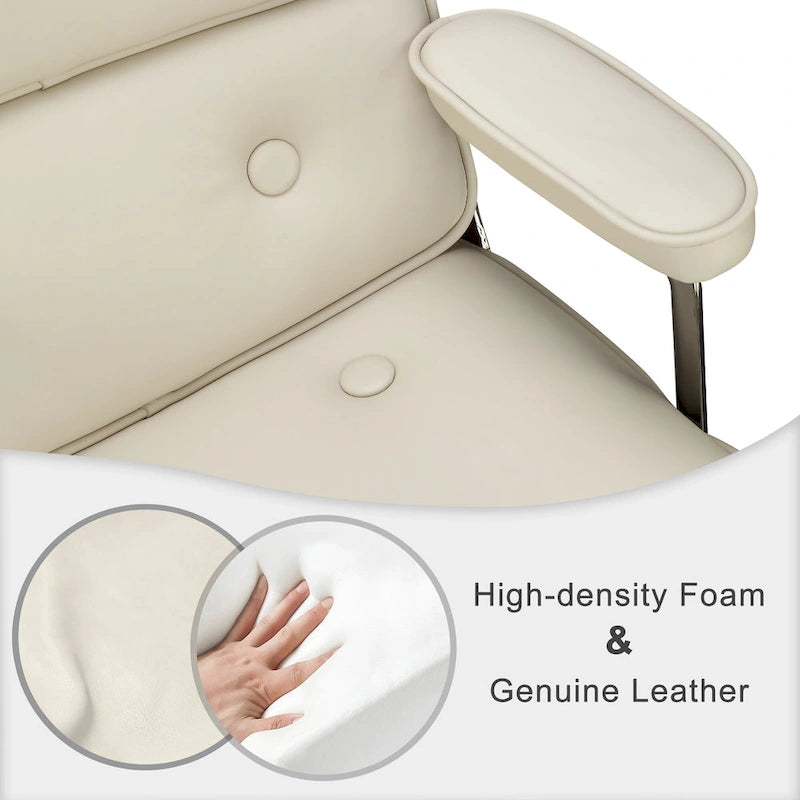 Lobby Lordosenstütze Höhenverstellbarer ergonomischer Bürostuhl aus Leder