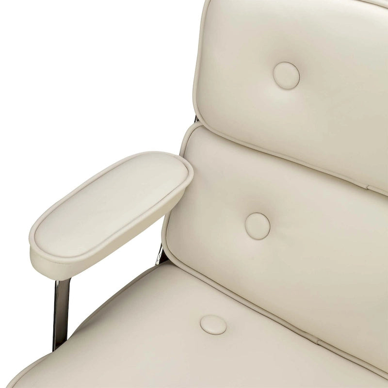 Lobby Lordosenstütze Höhenverstellbarer ergonomischer Bürostuhl aus Leder