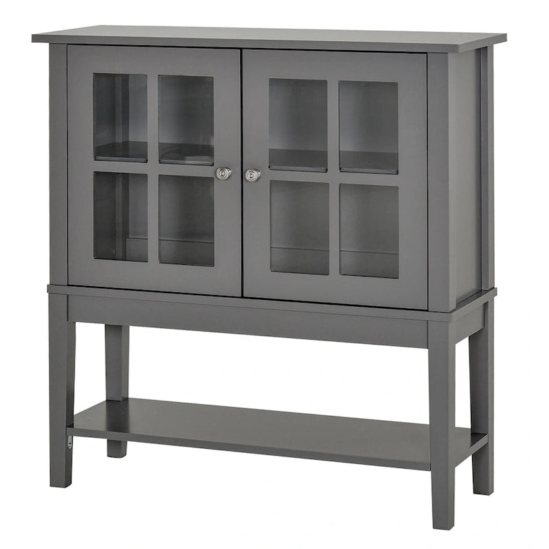 Modernes Küchen-Sideboard & Anrichte mit 2 schwingenden Glastüren & viel Stauraum
