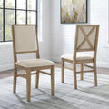 Joanna 2Pc Upholstered Back Chair Set - 18.25 W x 21 D x 39.88 H