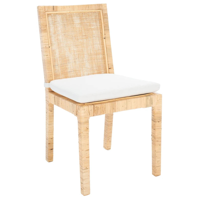 Esszimmerstuhl aus Rattan mit Kissen, 2er-Set – 56B x 46T x 99H