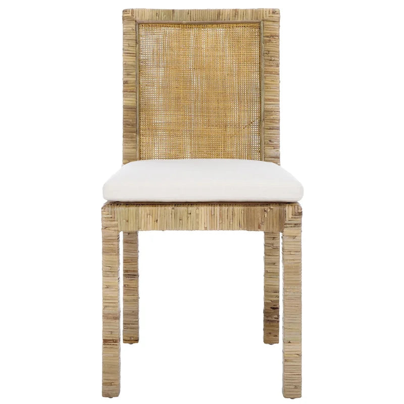Esszimmerstuhl aus Rattan mit Kissen, 2er-Set – 56B x 46T x 99H