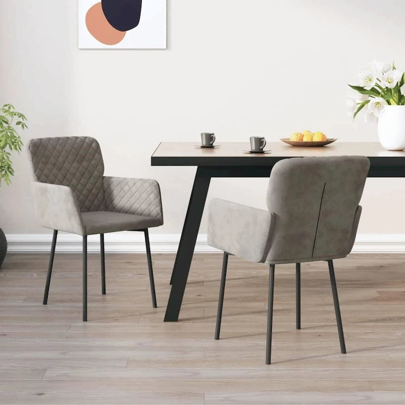 Esszimmerstühle 2 Stück Akzent Stühle Polsterstuhl für Wohnzimmer Samt - 51,6 x 61 x 78,5