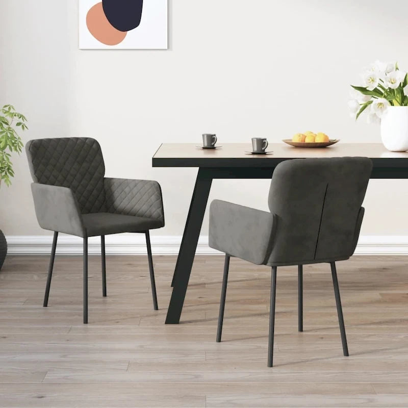 Esszimmerstühle 2 Stück Akzent Stühle Polsterstuhl für Wohnzimmer Samt - 51,6 x 61 x 78,5