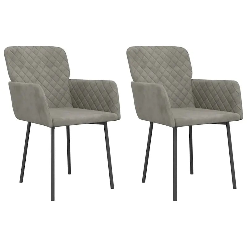 Esszimmerstühle 2 Stück Akzent Stühle Polsterstuhl für Wohnzimmer Samt - 51,6 x 61 x 78,5