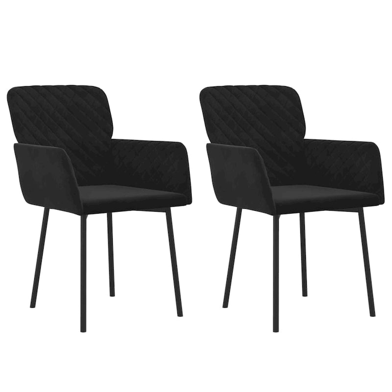 Esszimmerstühle 2 Stück Akzent Stühle Polsterstuhl für Wohnzimmer Samt - 51,6 x 61 x 78,5