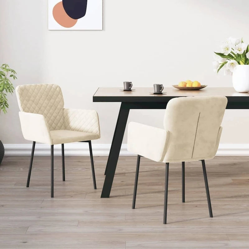 Esszimmerstühle 2 Stück Akzent Stühle Polsterstuhl für Wohnzimmer Samt - 51,6 x 61 x 78,5