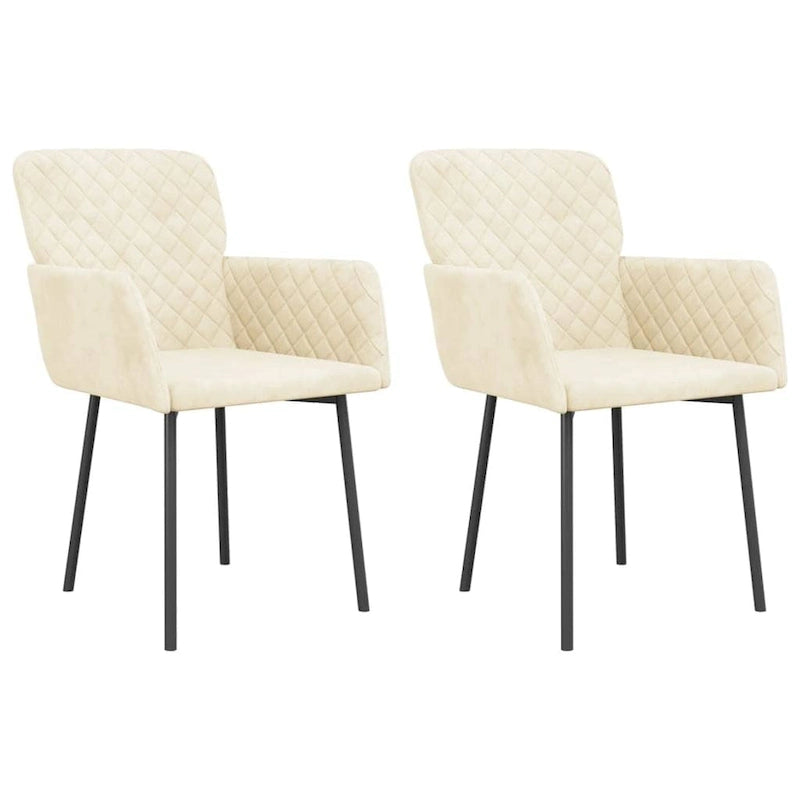 Esszimmerstühle 2 Stück Akzent Stühle Polsterstuhl für Wohnzimmer Samt - 51,6 x 61 x 78,5