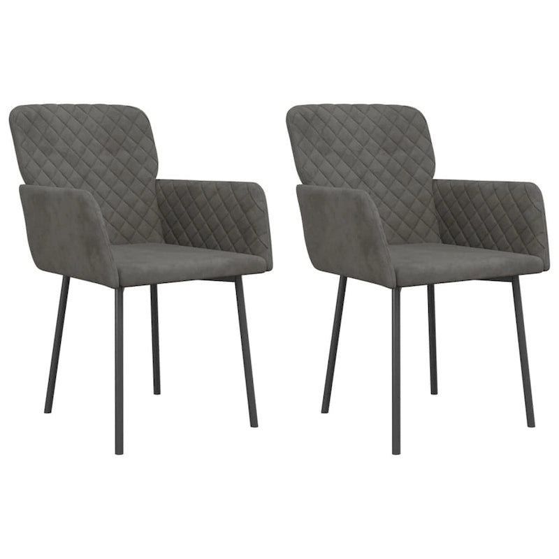 Esszimmerstühle 2 Stück Akzent Stühle Polsterstuhl für Wohnzimmer Samt - 51,6 x 61 x 78,5