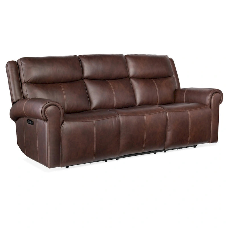 89 Wide Power Leder-Sofagarnitur mit Liegefunktion