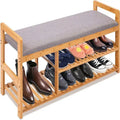2-in-1 Bambus Schuhregal-Sitzbank – 40T x 20B x 13H