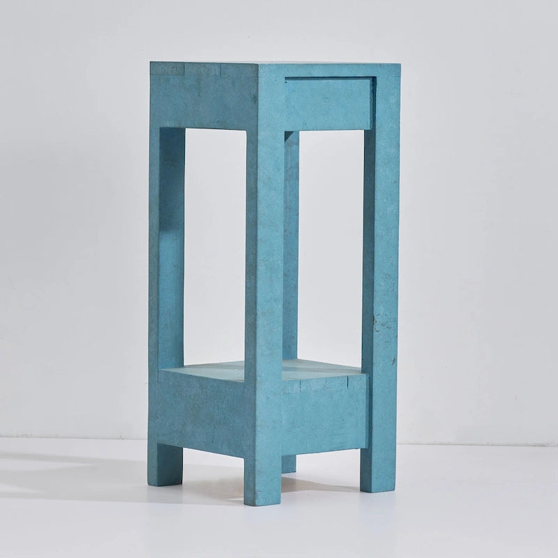 26 Hoher kleiner Beistelltisch Nachttisch quadratisch für Schlafzimmer, Bettseite, Wohnzimmer, Sofa, T27,94 x B26,92 x H66,04 cm