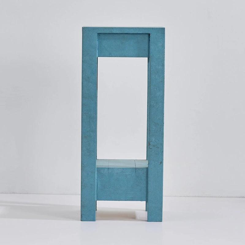 26 Hoher kleiner Beistelltisch Nachttisch quadratisch für Schlafzimmer, Bettseite, Wohnzimmer, Sofa, T27,94 x B26,92 x H66,04 cm