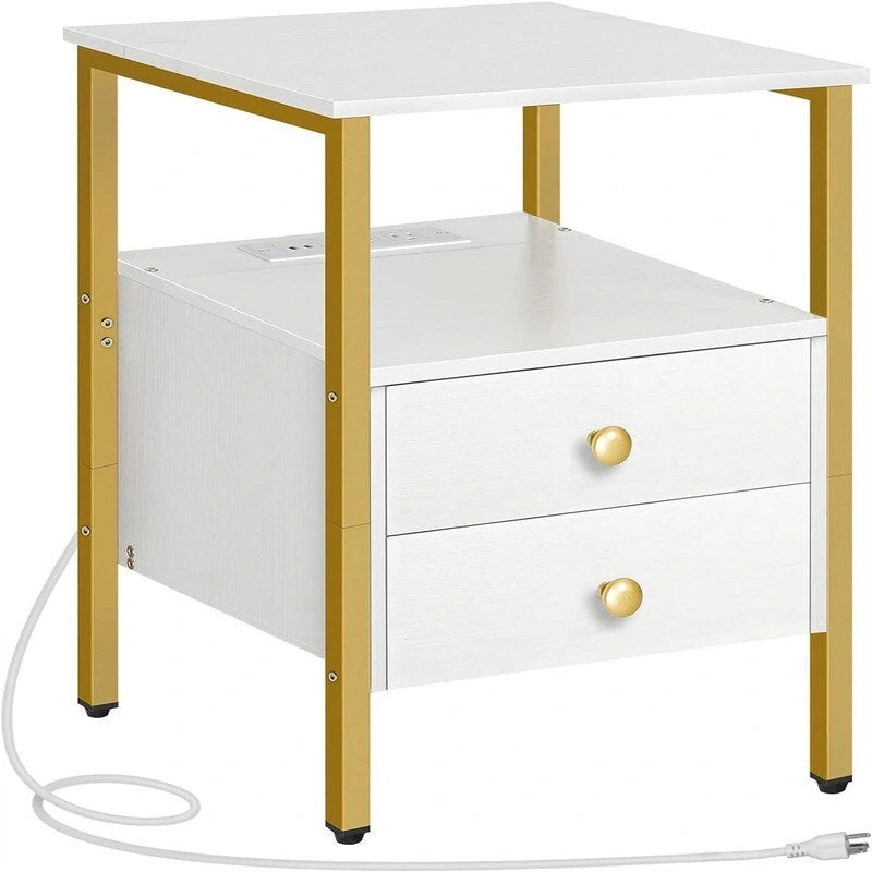 Beistelltisch mit Ladestation – 15.7T x 15.7B x 24H