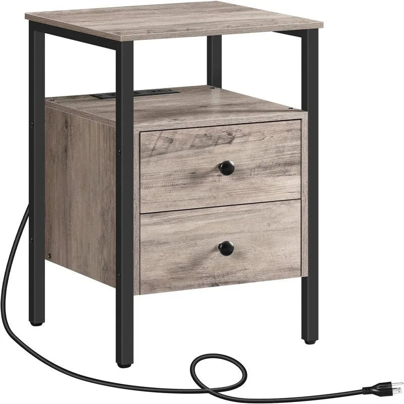 Beistelltisch mit Ladestation – 15.7T x 15.7B x 24H