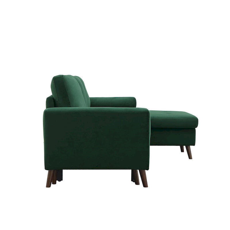 Eckschlafsofa mit Recamiere (links/rechts montierbar) und Stauraum