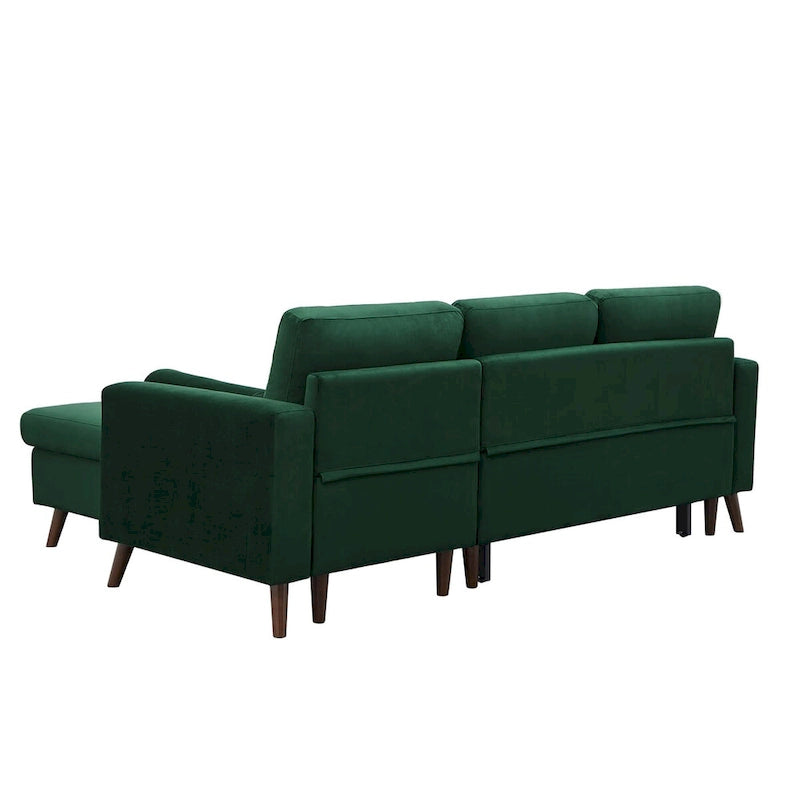 Eckschlafsofa mit Recamiere (links/rechts montierbar) und Stauraum