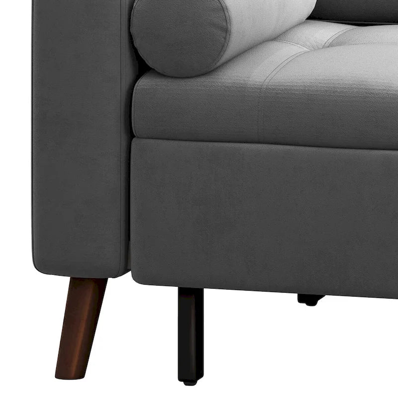 Eckschlafsofa mit Recamiere (links/rechts montierbar) und Stauraum