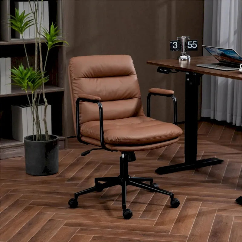 Home Office Schreibtischstuhl Drehstuhl mit gepolsterter Armlehne