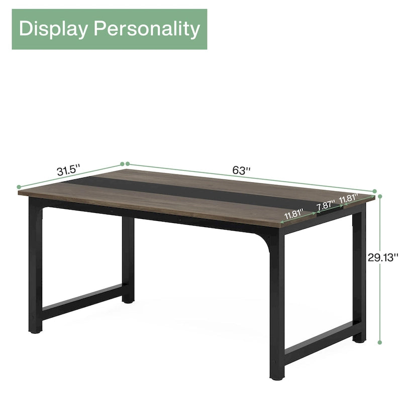 63 Zoll Industrie Esstisch, Moderner Küchentisch - 63 L x 31.5 B x 29.13 H