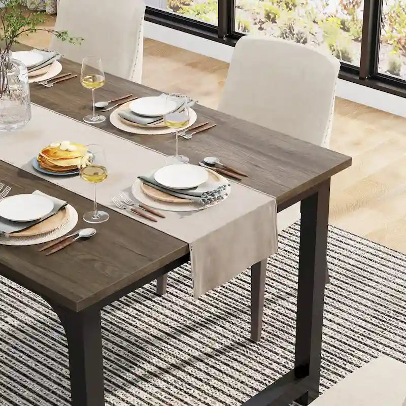 63 Zoll Industrie Esstisch, Moderner Küchentisch - 63 L x 31.5 B x 29.13 H